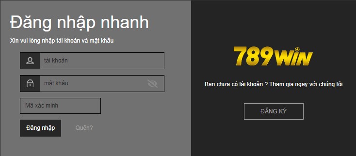 Đăng nhập bằng ứng dụng 789win